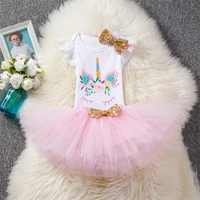 

UNC00 New Arrival girl unicorn baby birthday dress for kids