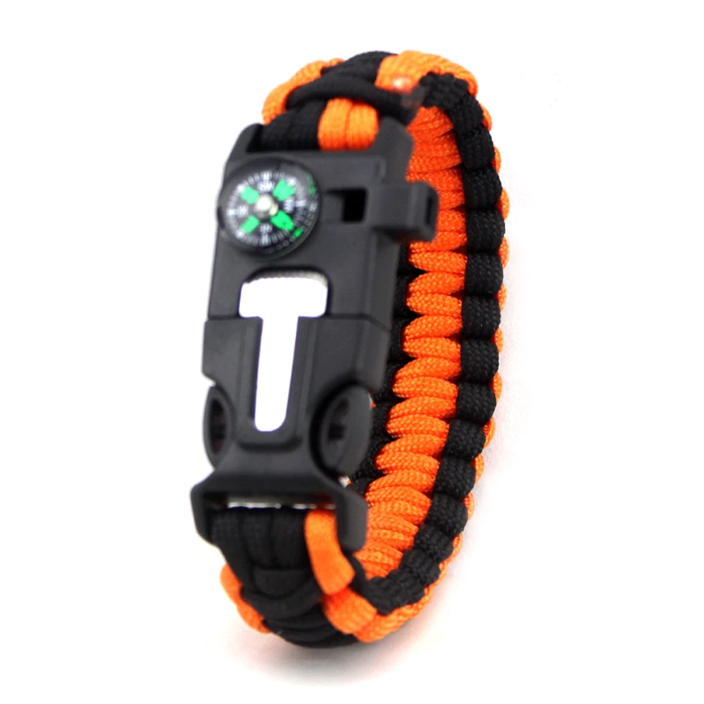 

5-in-1 camping and survival gear paracord bracelet