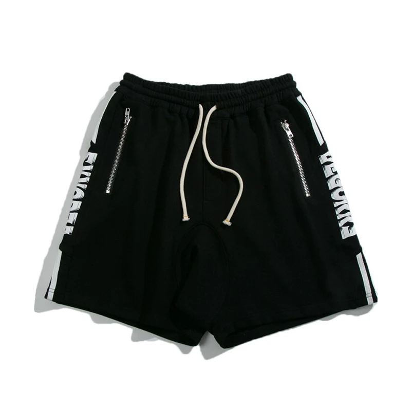 

Street retro drawstring loose straight men's baggy shorts hip hop sweat sport shorts men, Multi colors