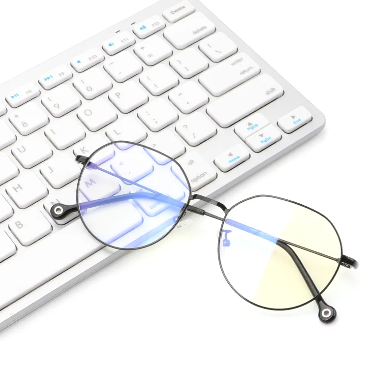 

Anti Blue Light Blocking Glasses Top Quality Metal Frames Irregular Special Computer Eyeglasses