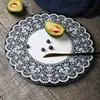 Eco-Friendly Feature and plastic Type Stoneware dinner plate,rectangle plastic serving tray
