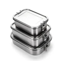 

2 compartment Leak Proof heated Thermal food 304 metal tiffin bento stainless steel lunch box