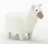 WS1421 Hot sale USA market white color Alpaca shape stool fur cover kids animal stools with law label certificate furnitures