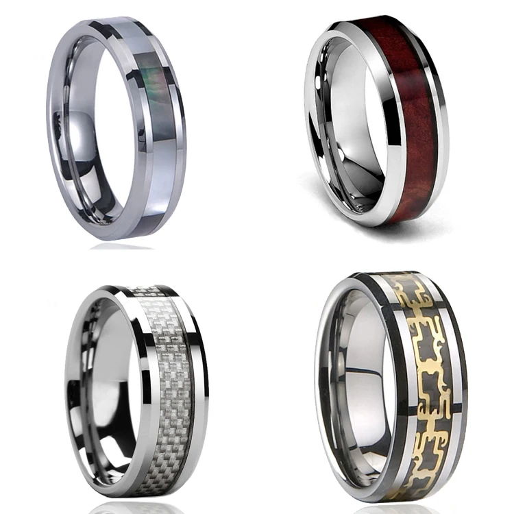 Wholesale Men's Women's Wedding 1 Channel Ring Titanium Ring Blanks For ...