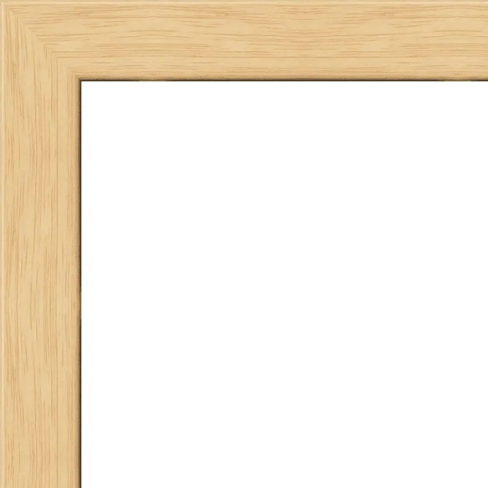20x30 - 20 x 30 Natural Oak Flat Solid Wood Frame with UV Framer's Acrylic & Foam Board Backing - Great For a Photo, Poster, Painting, Document, or Mirror