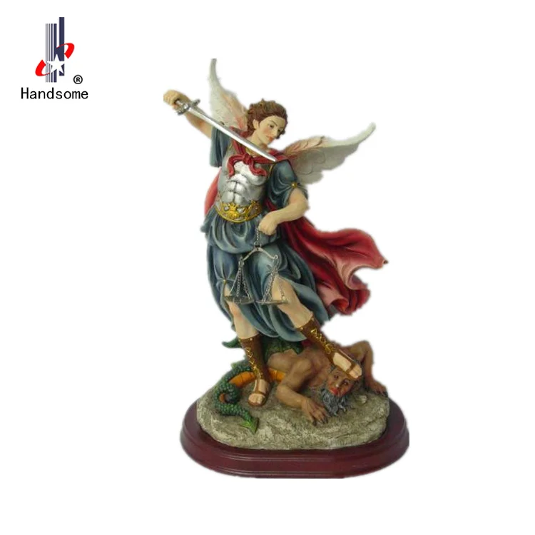 47 inch large saint michael the archangel resin statue figurine