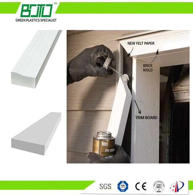 Lead Free Cellular Pvc Moulding Trimboard Millwork Exterior Pvc 180