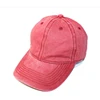 custom mens women's red 100cotton 6 panel plain washed unstructured dad hat blank distressed baseball caps and hats without logo
