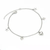 

75824 XUPING New design fashion women stainless steel anklet heart foot chain jewelry fancy anklet bracelet feet jewelry anklet