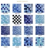 Cheap Price Foshan Supplier Square Shaped 12x12 Kitchen Bathroom Floor Wall Blue Ceramic Mosaic Swimming Pool Tile