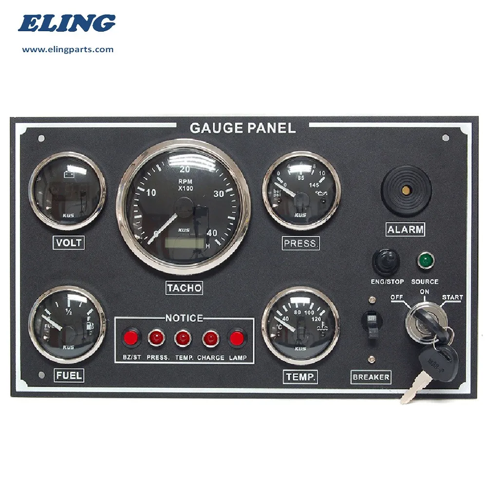 Kus Boat Multifunction Gauge Panel 12v/24v With Alarm Tachmeter/oil