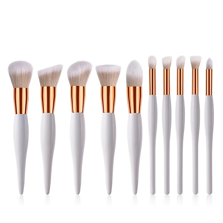 

White color 10pcs maquillaje brushes makeup with high quality