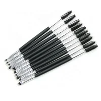 

Hot Selling Private Label Makeup Disposable Stainless Steel Eyebrow Mascara Wands Applicator Spoolie Eyelash Brush