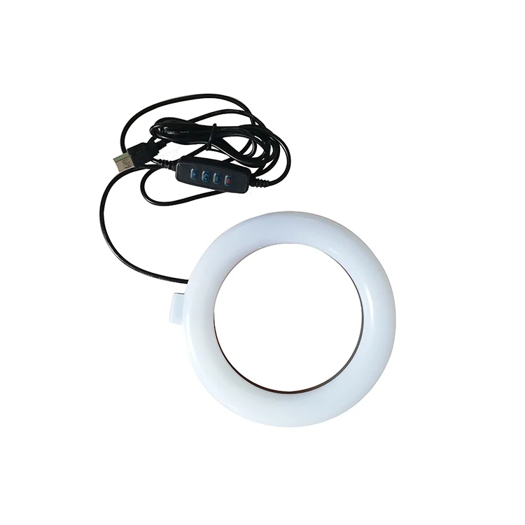 

16cm factory price Custom Logo Portable USB Rechargeable Selfie Led Ring Light For Phone