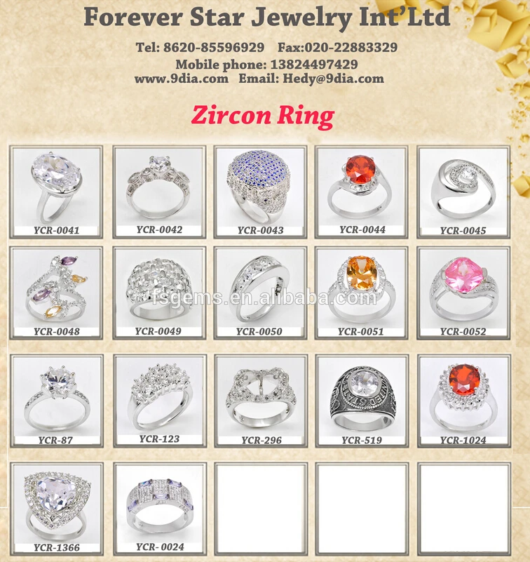New Wholesale Guangzhou Fashionable 925 Sterling Silver Engagement Ring Synthetic Diamond