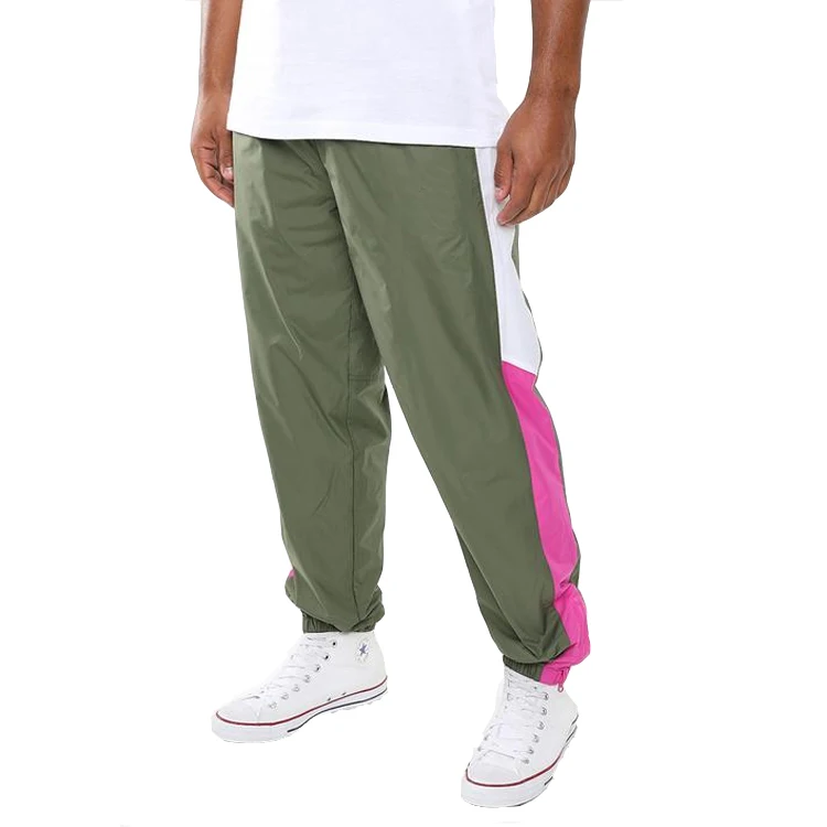 mens nylon wind pants with lining