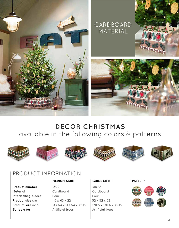 Personalized Fashion Large Christmas Tree Skirts Pattern