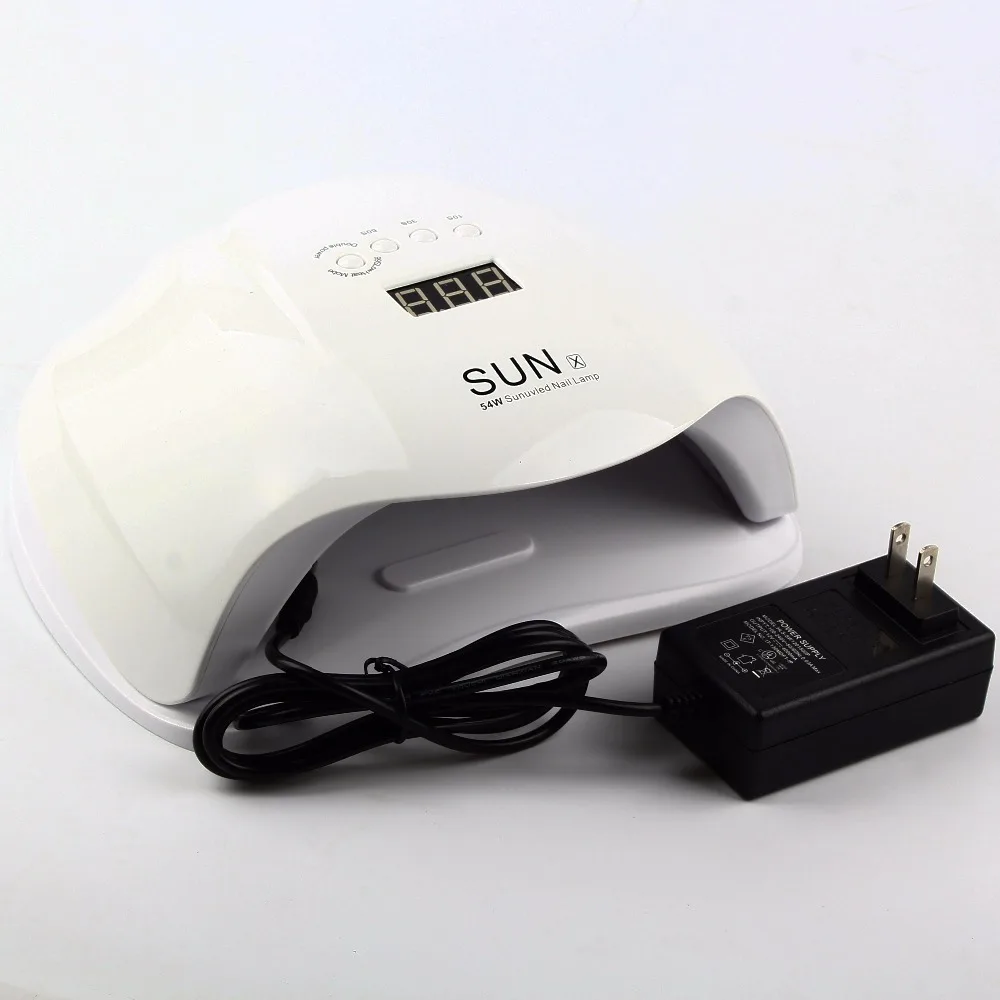 

pedicure manicure nail lamp SUNX 54W UVLED 54W Nail Dryer UV LED Curing Light Lampara SUN 5 Plus, White