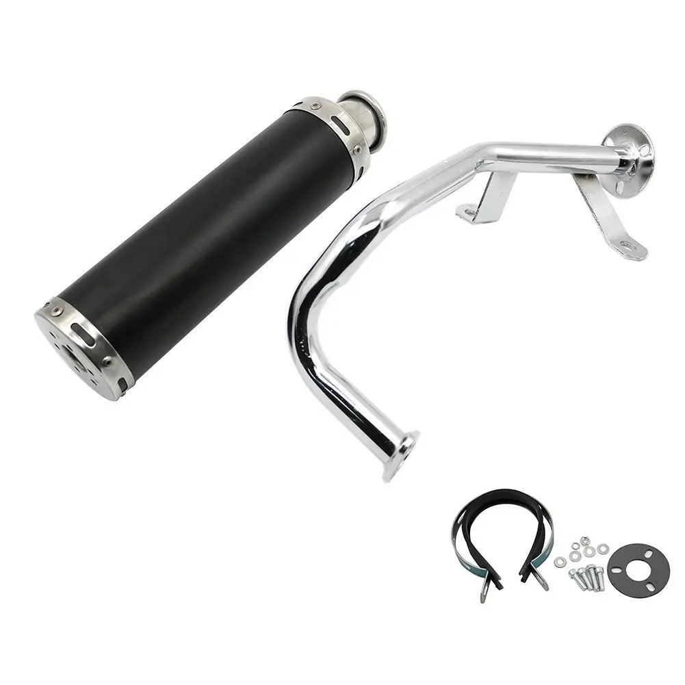 Roller-Teile GY6 50cc Scooter Performance Exhaust Muffler 4 Stroke ...