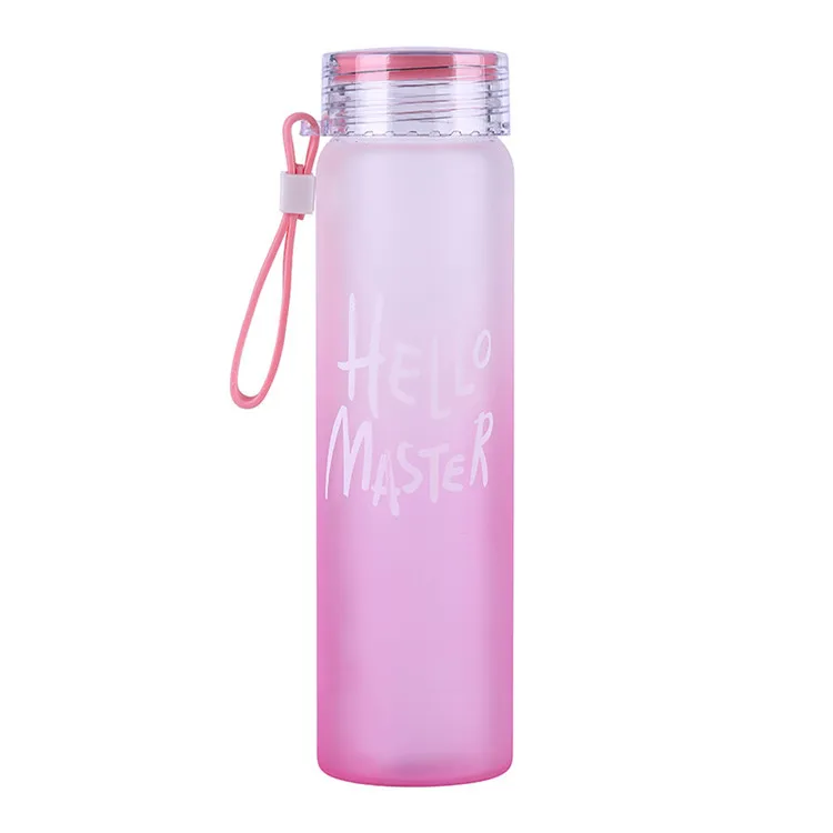 

High Quality Rainbow color Glass Water Bottle with Holder