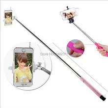 Wired Selfie Stick Monopod Extendable Handheld Built in Shutter Audio Cable camera Monopod tripod For Iphone