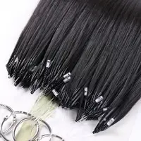 

New product 14-32" Thick 1g/s ombre Remy Real Natural Indian Human Hair Extensions Straight Nano Ring Loop 6D 8D Hair Extensions