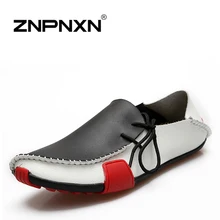Casual Shoes Cowhide Driving Moccasins Slip on Loafers Flats for Men