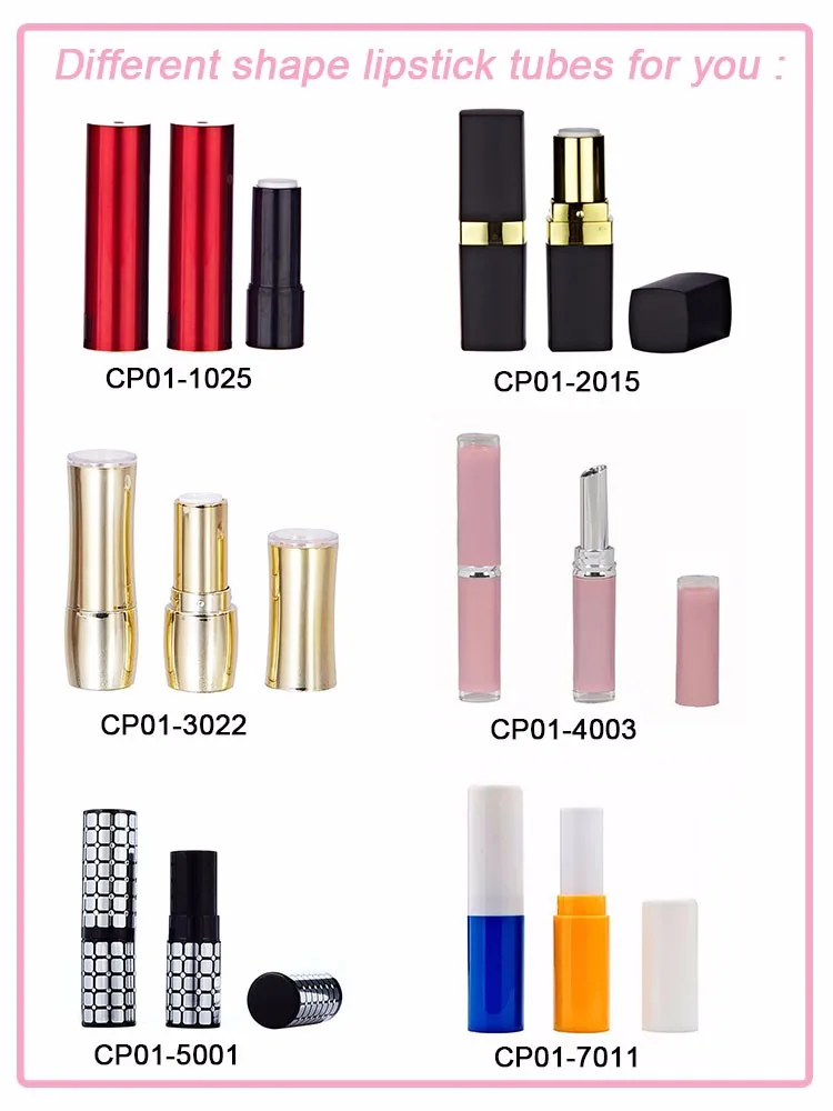 Free sample cosmetic packaging products slim lipstick container / custom lipstick tube