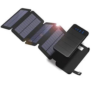 Portable 10000mAh Foldable Solar Power Bank Charger