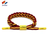 

Adjustable Charm Wristband Braided Shoelace Bracelet For Ball Fans