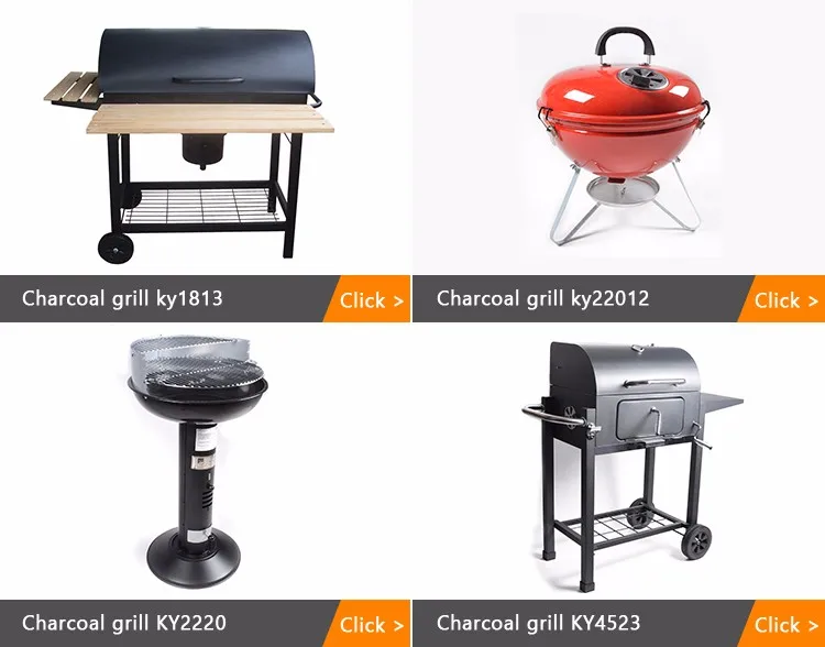Outdoor Trolley Heavy Duty Rectangular European Barbecue Charcoal Grills Outdoor Classic Bbq Luxury Grill