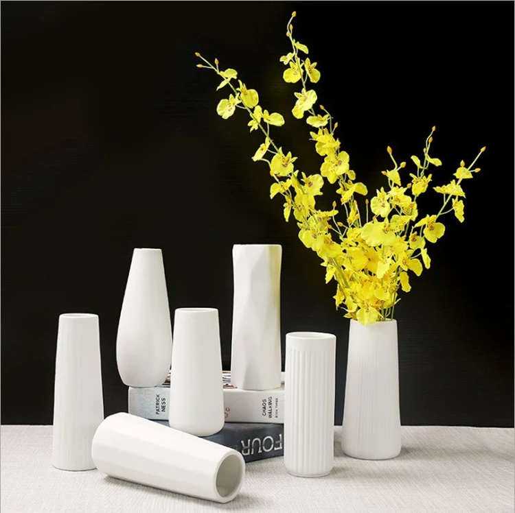 

Customized Home Decor Cheap White Modern Ceramic Flower Vase