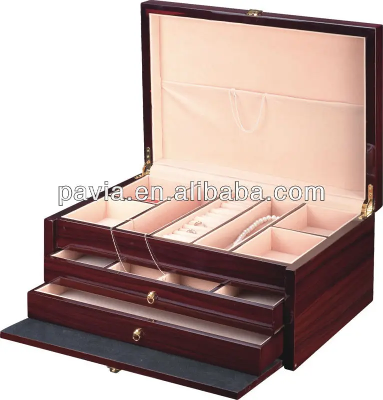 Pj813a Unfinished Wood Jewellry Box Cheap Jewelery Necklace Boxes Buy