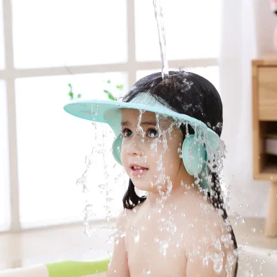 

Soft Baby Children Shampoo Bath Shower Cap with Ear Shield Hats