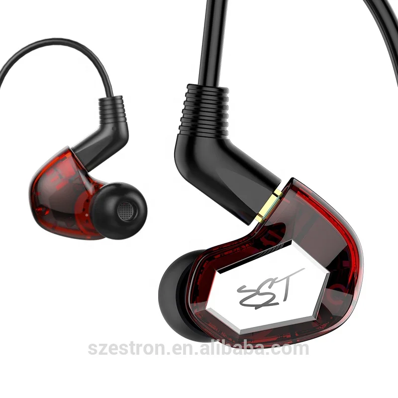 Hot Selling! TIMMKOO-EST In Ear Best Sound Quality Headphone With Hybrid Drive Noise Cancelling Mobile HIFI Earphone (Red Color)