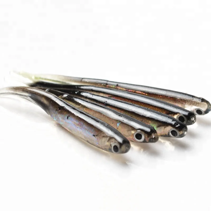 TOMA 9cm 3g 3D Eyes Soft fish Fishing Lures Plastic Artificial Bass Bait