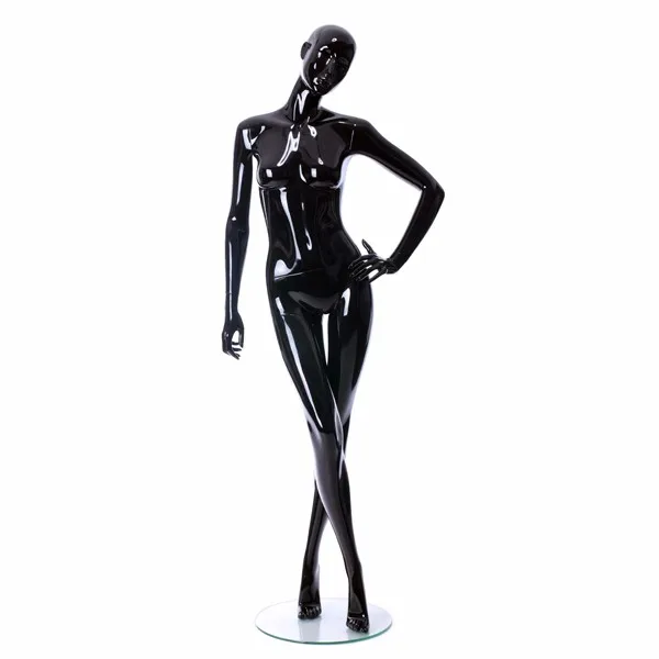 Western Fashion Dummy Fiberglass Abstract Glossy White Female Full Body