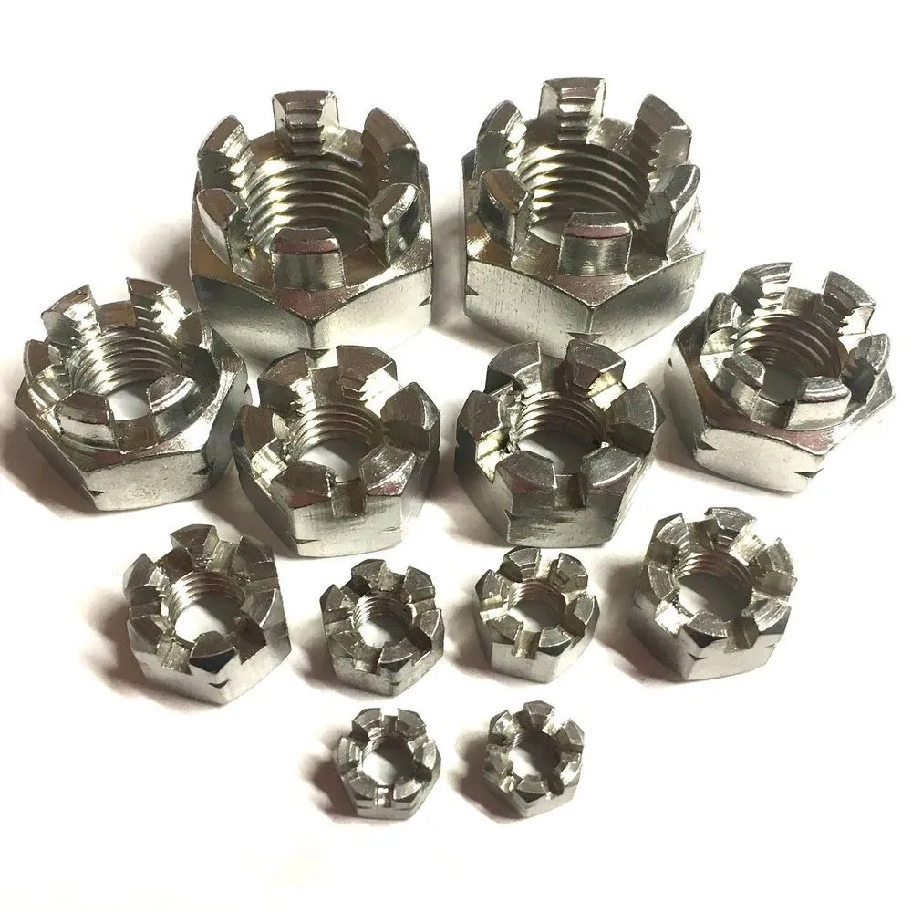 M5 M6 M8 M10 M12 M16 Flange Castle Nuts A2 Stainless Steel Buy
