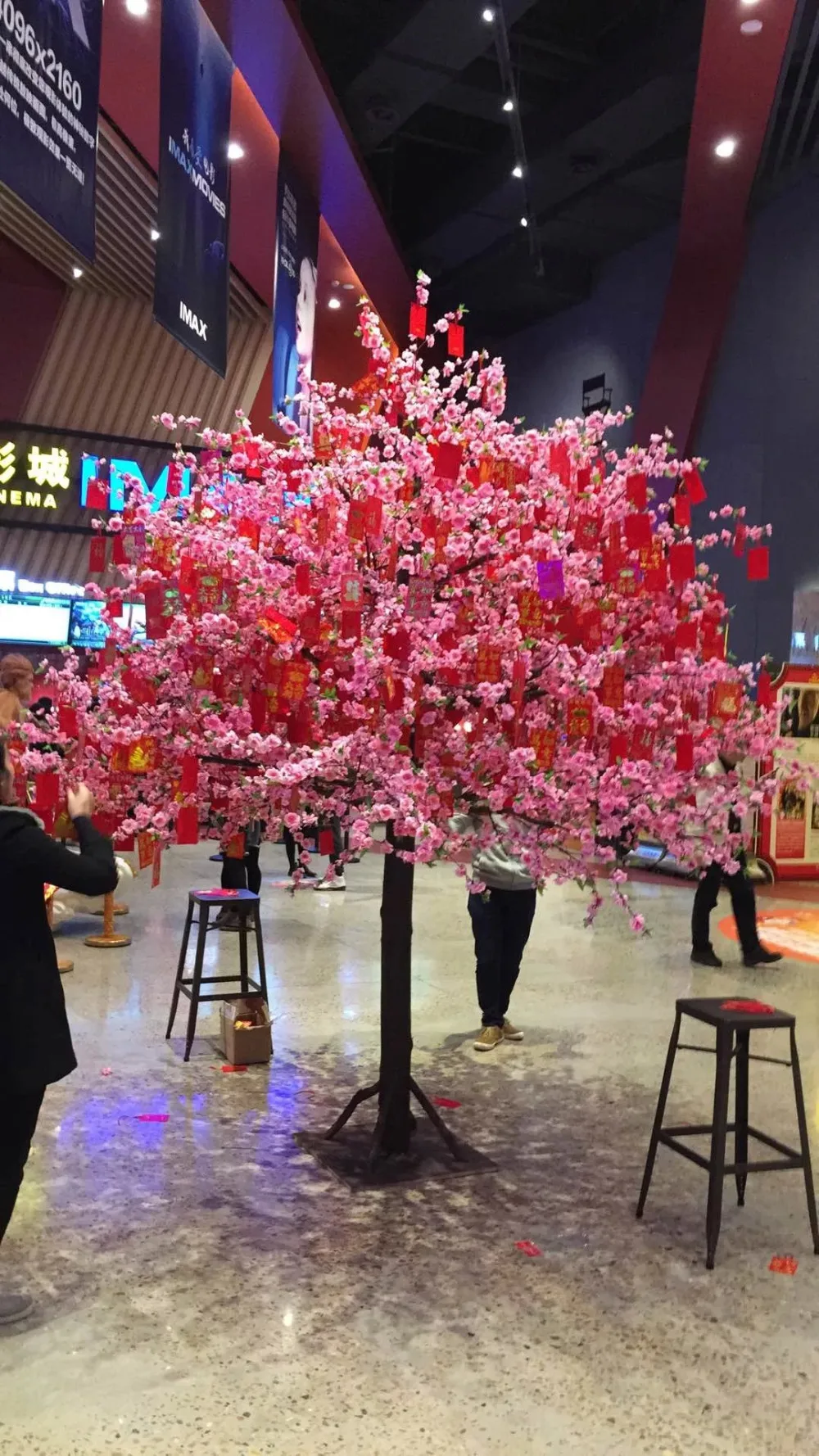 Chinese New Year Wishing Artificial Peach Blossom Tree ...