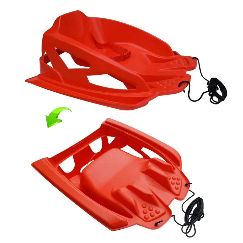 Latest Snow Luge Plastic Towable Kids Snow Sled With Backrest,Toddler
