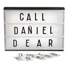 A4 DIY Free Combination LED Letters Lamp Cinematic LED Plastic Light Box Spell Your Own Message LED Lighting Display