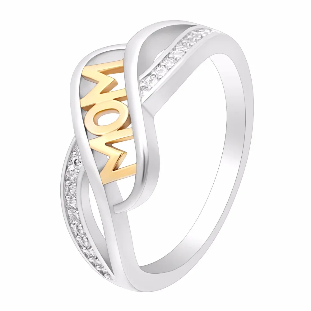 

Hainon Romantic love Simple ring engraved letters on Mother's Day gold ring elegant any accessories fashion jewelry
