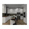 Modular High Gloss White Lacquer Design Ready Made Kitchen Cabinet With China Top Brand Hinges