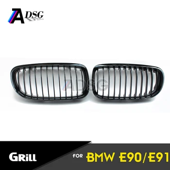 E90 Lci M3 Style 1 Slat Gloss Black Abs Kidney Bumper Grille Grill For 2008 2011 Bmw Facelifted 3 Series 4 Door Sedan 5 Door Buy E90 Grill E90