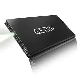 10000 mAh Portable Power Bank Dual USB Ports Flashlight