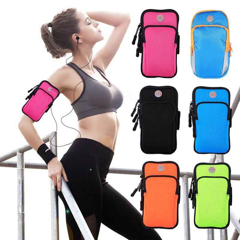 

6inches Sport Armband Case Zippered Fitness Running Arm Bag