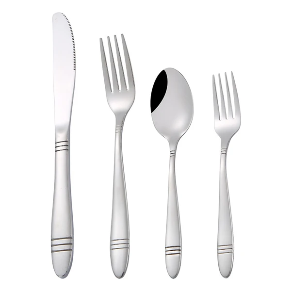 

Hotel Chinese stainless steel tableware set creative thickening flatware set 24 pcs