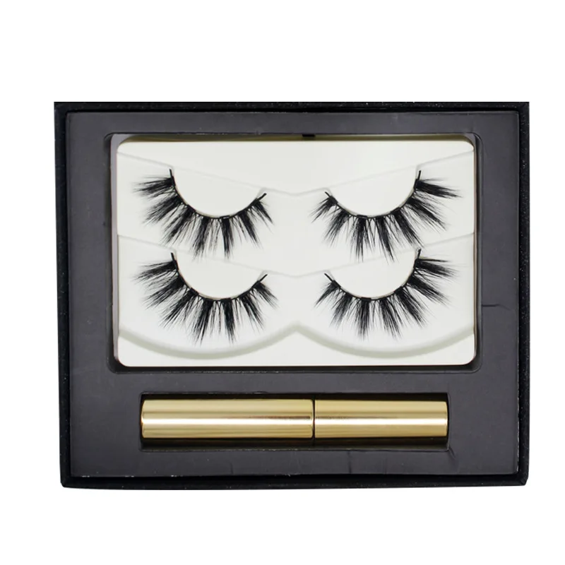 

Magnetic Eyeliner & 3D Magnetic Eyelashes & Tweezers,2 Pair Upgraded Magnetic Eyelashes 5ml Black Waterproof Magnetic Liquid, Natural black