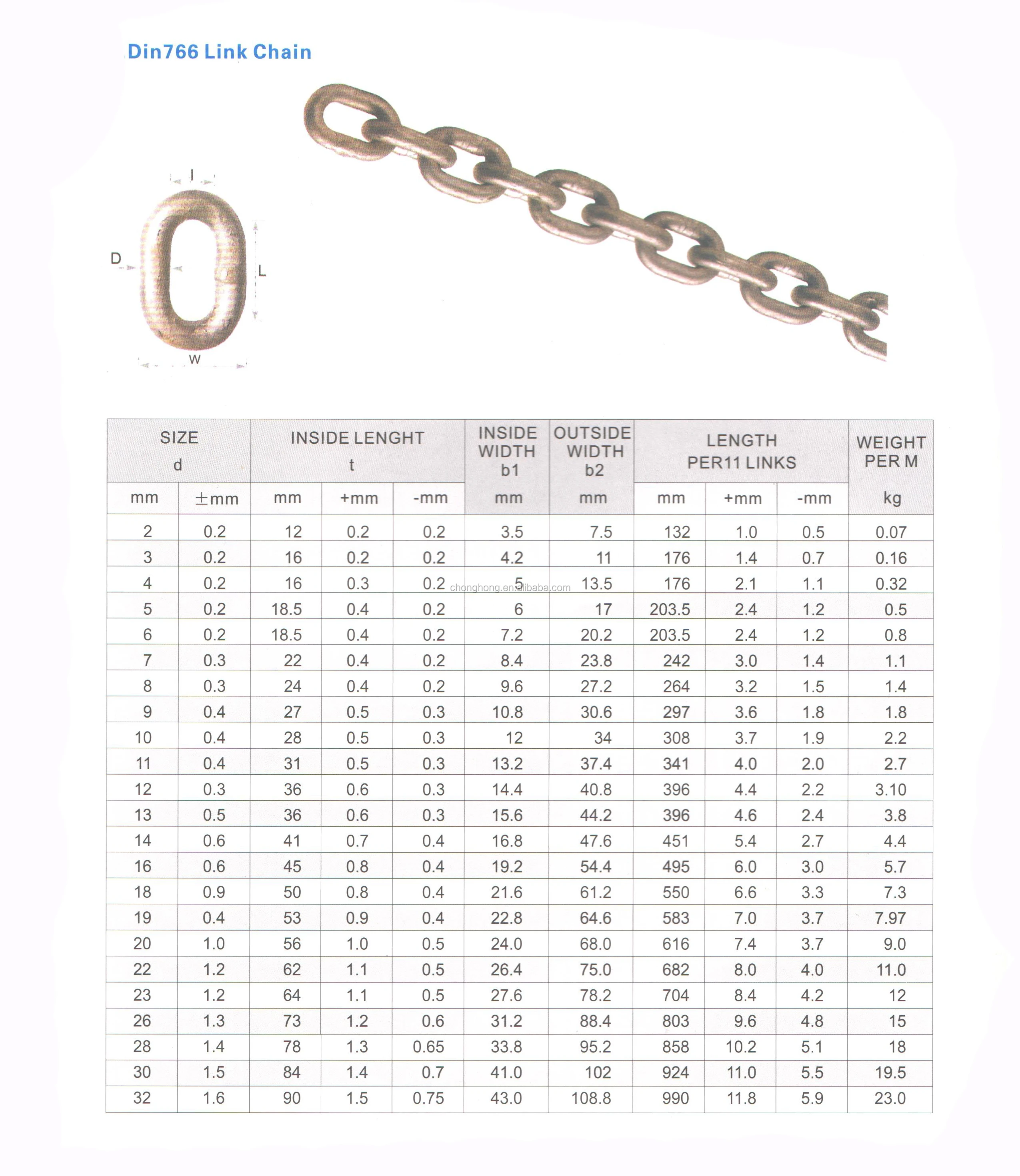 12mm Din766 Standard 316 Stainless Steel Link Chain - Buy Stainless ...