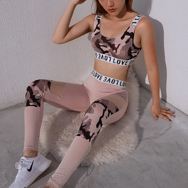 

High Quality Fitness Fast Sport Bra Top And Leggings, Pink